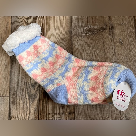 Minky Other - Minky’s Women's Pastel Blue and Pink Casual Socks